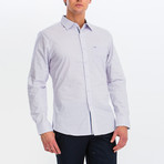 Eric Slim Fit Long Sleeve Button Down Shirt // White + Lavender (S)