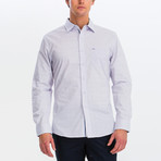 Eric Slim Fit Long Sleeve Button Down Shirt // White + Lavender (L)