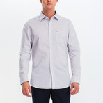 Dylan Slim Fit Long Sleeve Button Down Shirt // White + Lavender (L)