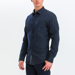 Alberto Slim Fit Long Sleeve Button Down Shirt // Midnight Navy (XL)