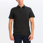 Abel Short Sleeve Polo Shirt // Black (XL)
