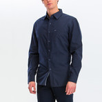 Jesse Slim Fit Long Sleeve Button Down Shirt // Navy (S)