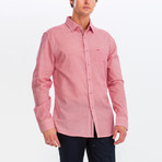 Leon Slim Fit Long Sleeve Button Down Shirt // Red (XL)