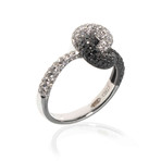 Piero Milano 18k White Gold Diamond Statement Ring // Ring Size: 7.25