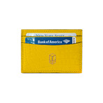 Elemnt // Embossed Leather Card Holder // Yellow