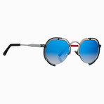 Panache Sunglasses // Silver Frame + Blue Lens