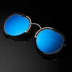 Panache Sunglasses // Silver Frame + Blue Lens
