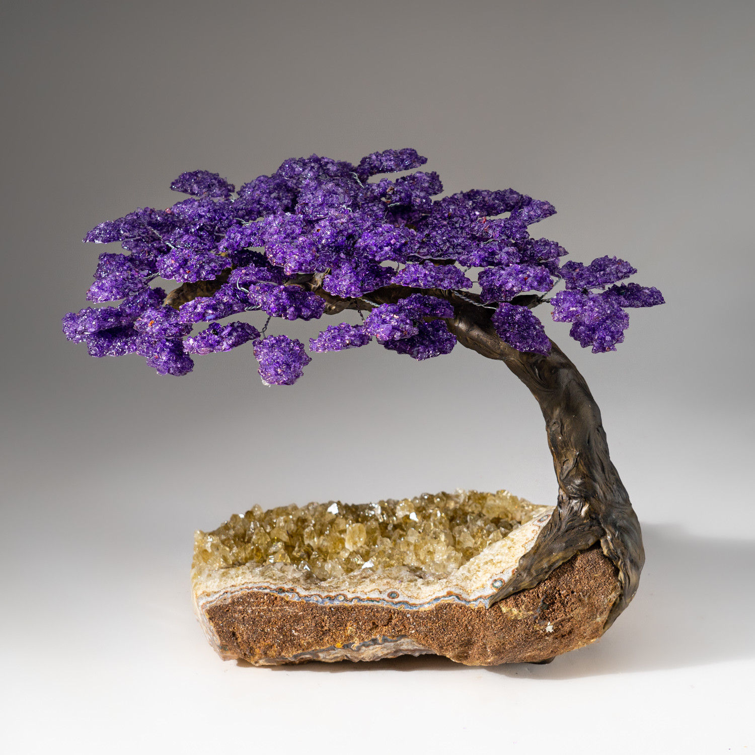 The Harmony Tree // Amethyst Tree + Quartz Crystal Matrix // Custom v.1 ...