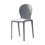Vieste Stacking Dining Chair // Matte Blue Gray // Set of 4