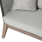 Netta Open Left Arm Sofa // Feather Gray Fabric