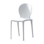 Vieste Stacking Dining Chair // Matte Chalk White // Set of 4
