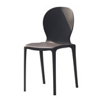 Vieste Stacking Dining Chair // Matte Anthracite // Set of 4