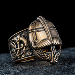 Viking Helmet + Ornament Ring (10.5)