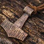 Thor's Hammer Mjolnir Wooden Style Pendant