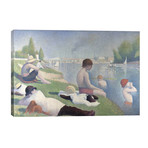 Bathers at Asnieres 1884 // Georges Seurat (40"W x 26"H x 1.5"D)