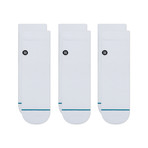 Icon Quarter Socks // White // 3-Pack (M)