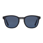 Dior // Men's AL13.11 Classic Square Sunglasses // Matte Black + Blue Gray