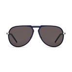 Men's AL13.2 Aviator Sunglasses // Matte Silver + Havana + Brown