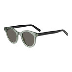 Men's Black Tie Classic Round Sunglasses // Black + Brown
