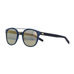 Men's AL13.5 Rectangle Aviator Sunglasses // Matte Black + Bronze Mirror