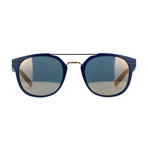 Men's AL13.5 Rectangle Aviator Sunglasses // Matte Black + Bronze Mirror