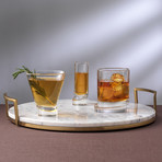 Square Collection // Set of 2 Whiskey + 2 Martini + 4 Shot Glasses