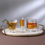 Round Collection // Set of 2 Whiskey + 2 Martini + 4 Shot Glasses