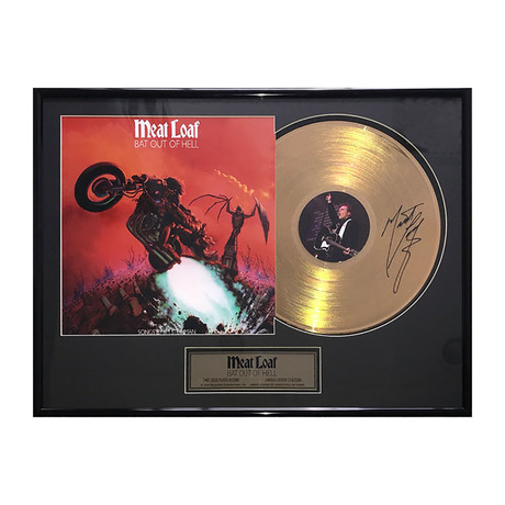 Meat Loaf // Bat Out of Hell // Framed Autographed Gold Record Display