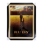 Sean Astin + Rudy Ruettiger // Rudy // Framed Autographed Movie Poster
