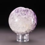 Amethyst Geode Sphere + Acrylic Display Stand v.4
