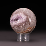 Amethyst Geode Sphere + Acrylic Display Stand v.5