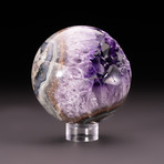 Amethyst Geode Sphere + Acrylic Display Stand v.6