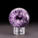 Amethyst Geode Sphere + Acrylic Display Stand v.7