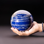 Lapis Lazuli Sphere + Acrylic Display Stand v.3