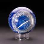 Lapis Lazuli Sphere + Acrylic Display Stand v.3