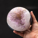 Amethyst Geode Sphere + Acrylic Display Stand v.2
