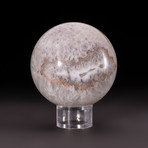 White Quartz Agate Geode Sphere