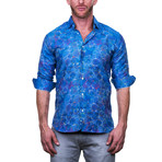 Fibonacci Honey Dress Shirt // Blue (XL)