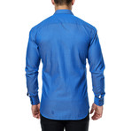 Wall Street Weave Dress Shirt // Blue (M)