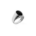 John Hardy Sterling Silver Banded Agate Classic Chain Ring // Ring Size: 10