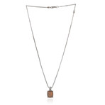 John Hardy Sterling Silver Diamond + Golden Sheen Sapphire Classic Chain Necklace