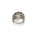 John Hardy Sterling Silver Citrine Legends Naga Ring // Ring Size: 7