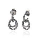 John Hardy Sterling Silver Twist Chain Earrings