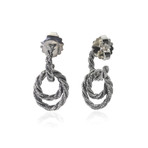 John Hardy Sterling Silver Twist Chain Earrings