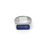 John Hardy Sterling Silver Lapis Lazuli Classic Chain Ring // Ring Size: Size: 10