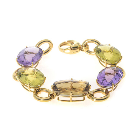 Roberto Coin 18k Yellow Gold Amethyst Bracelet