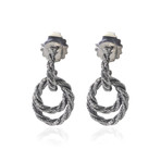 John Hardy Sterling Silver Twist Chain Earrings