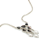 John Hardy Sterling Silver Gray Mother of Pearl Legends Naga Necklace