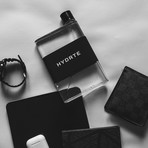 Black Hydrte Bottle Kit // Travel Bag + Changeable Colored Sleeve (Aqua)