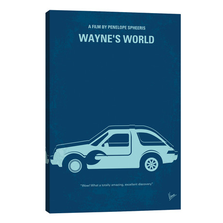 Wayne's World Minimal Movie Poster // Chungkong (26"W x 40"H x 1.5"D)